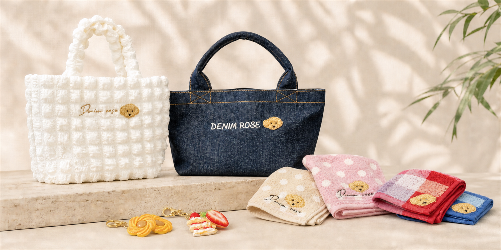 DENIM ROSE bags, handkerchiefs and accessories